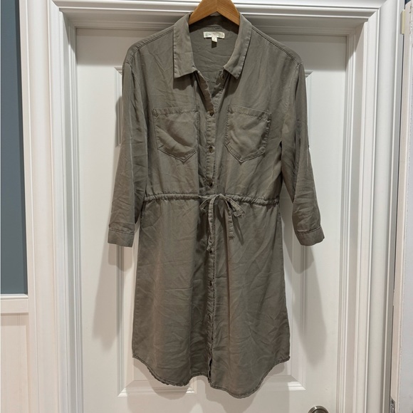 love, Fire Dresses & Skirts - Love Fire Women’s Shirt Dress Size M Olive Green
